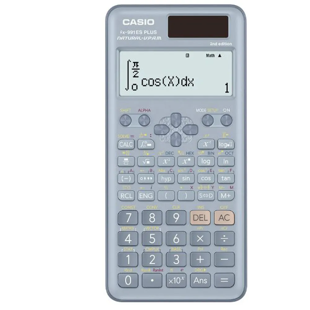 【CASIO 卡西歐】12位數工程型計算機II-新色莫蘭迪藕粉色(FX-991ES PLUS-2-PK)