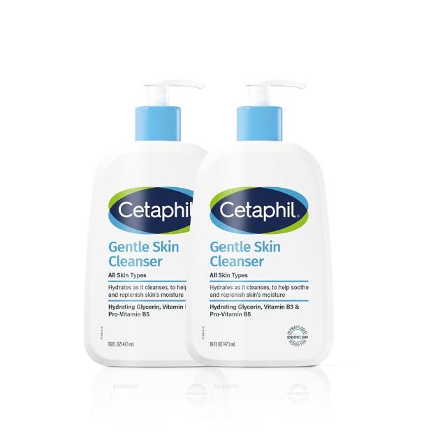 【Cetaphil 舒特膚】官方直營 溫和潔膚乳 473ml*2入(洗面乳/敏感肌/保濕/B3/B5/乾燥粗糙)