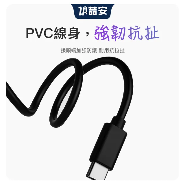 【ZA 喆安】USB3.2 Gen2 10G Type-C充電線1m USB-A to Type-C傳輸線 適用iPhone 17/16/筆電/手機快充線