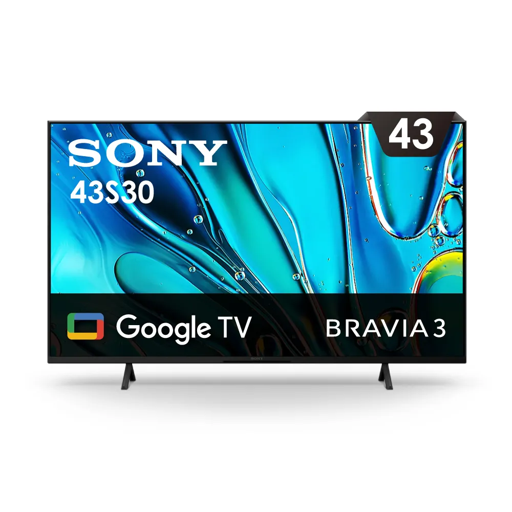 【SONY 索尼】BRAVIA 3 43型 X1 4K HDR Google TV顯示器(Y-43S30)