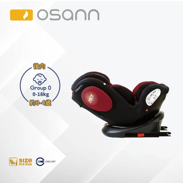 【Osann】Swift360 Pro安全汽座(0-12歲 360度旋轉汽座)
