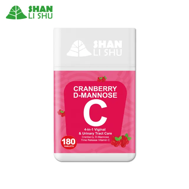 【Shanlishu 山立樹】蔓越莓甘露糖維他命C(180入/罐 女性益生菌 甘露糖1000mg 前花青素45mg 傷口癒合)