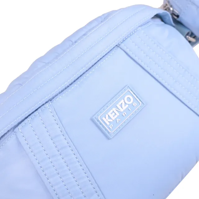 【KENZO】品牌LOGO尼龍二合一零錢袋後背胸口包腰包(天藍)