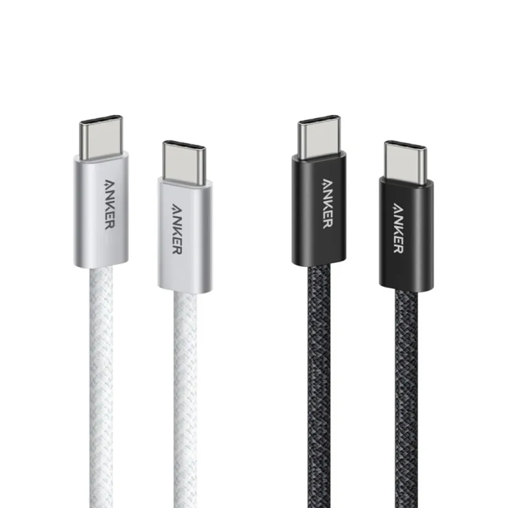 【ANKER】官方授權直營 A8060 240W Type-C 耐髒充電線-1.8m(黑/白)