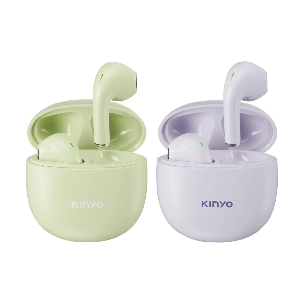 【KINYO】Mini半入耳真無線藍牙耳機(藍牙5.3/ENC降噪 BTE-3901)
