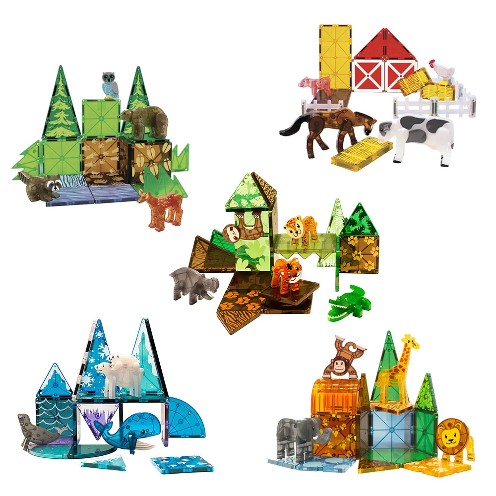 【Magna-Tiles】動物系列磁力積木25片-5款可選(磁力片/STEAM 玩具/益智玩具)