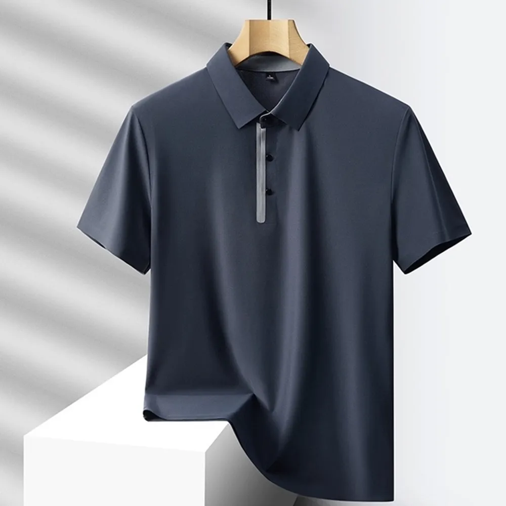【巴黎精品】極速出貨 POLO衫短袖上衣(休閒冰絲彈力涼爽男裝6色a1eo13 2G)