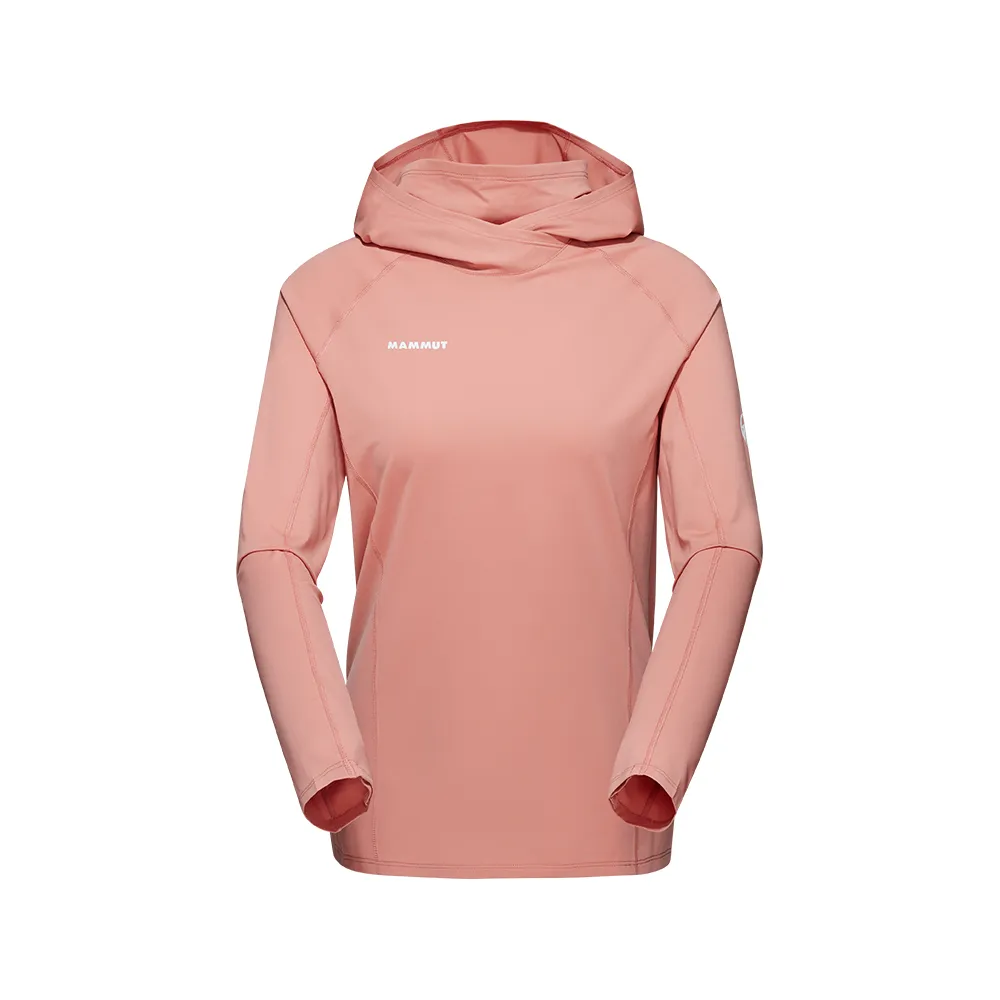 【Mammut 長毛象官方直營】Selun FL Sun Hoody Women 機能套頭連帽上衣 石英粉 女款 #1016-01430