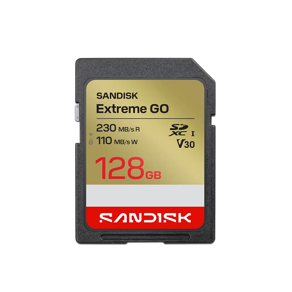 【SanDisk 晟碟】SANDISK Extreme® GO SD UHS-I 128GB 記憶卡(公司貨)