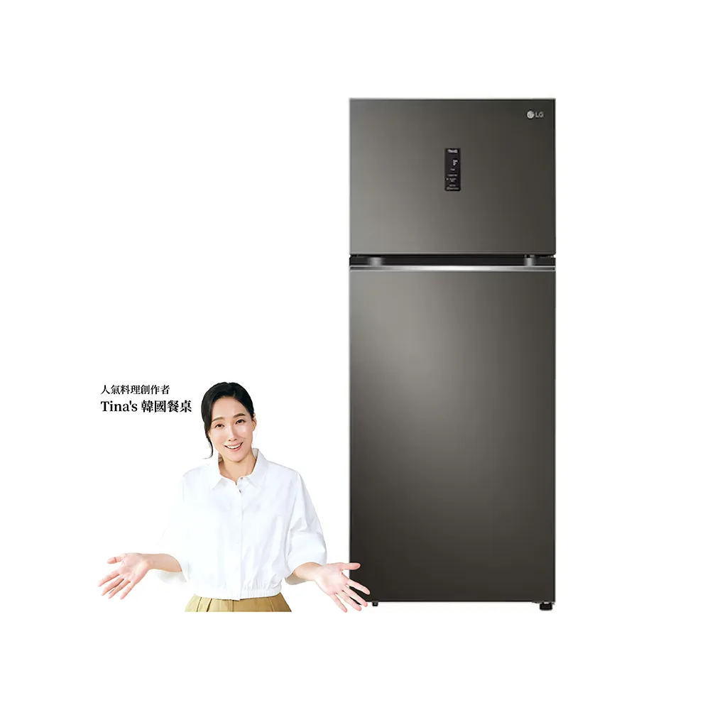 【LG 樂金】家電快配395公升智慧變頻右開雙門冰箱(GN-HL392BSN)