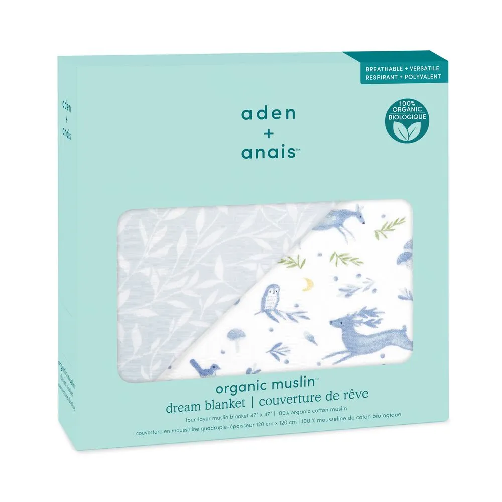 【aden+anais】官方直營 印度製有機棉四層紗毯 舒適親膚 托嬰幼兒園睡袋被子 100%純棉毯子