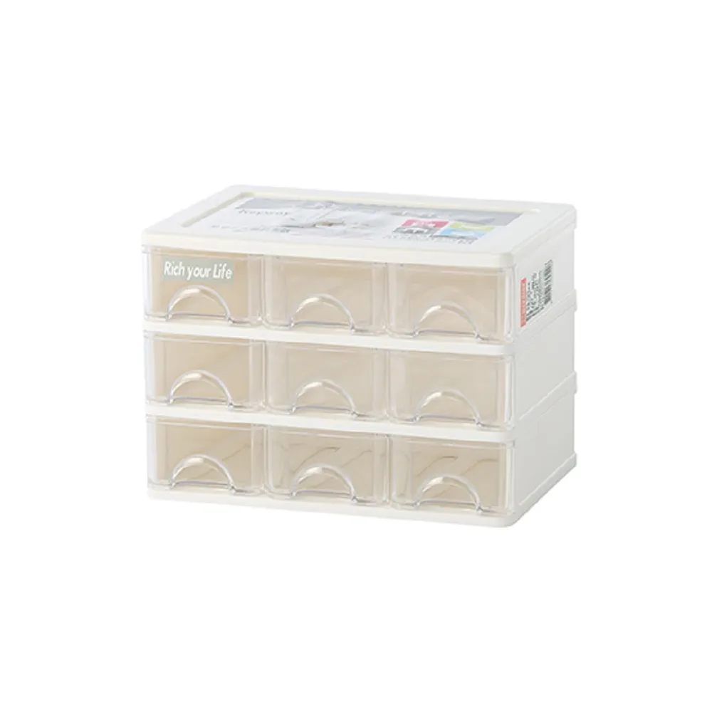 【KEYWAY 聯府】安娜9格收納盒-2入(分類 文具 小物 針線 飾品 MIT台灣製造)