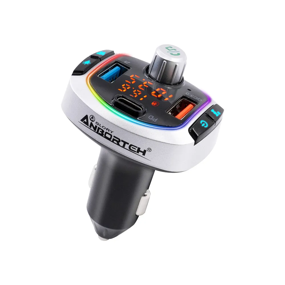 【ANBORTEH 安伯特】車用藍牙MP3音樂撥放器+快充PD+QC3.0 國家認證 一年保固-快(藍芽播放器 藍芽車充)