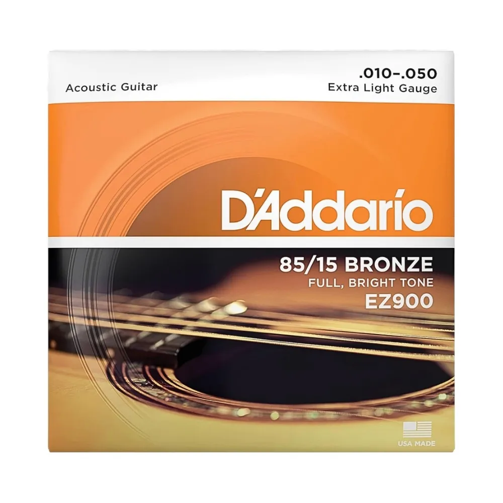 【D’Addario】EZ900 木吉他弦 10-50 黃銅／卓越品質首選(85/15 民謠吉他弦 琴弦 黃銅合金 青銅)