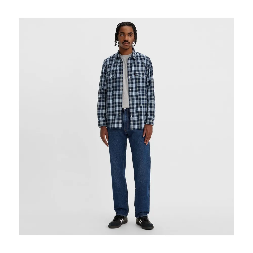 【LEVIS】男款 551Z復古直筒牛仔褲 / 精工中藍染石洗 熱賣單品 24767-0071