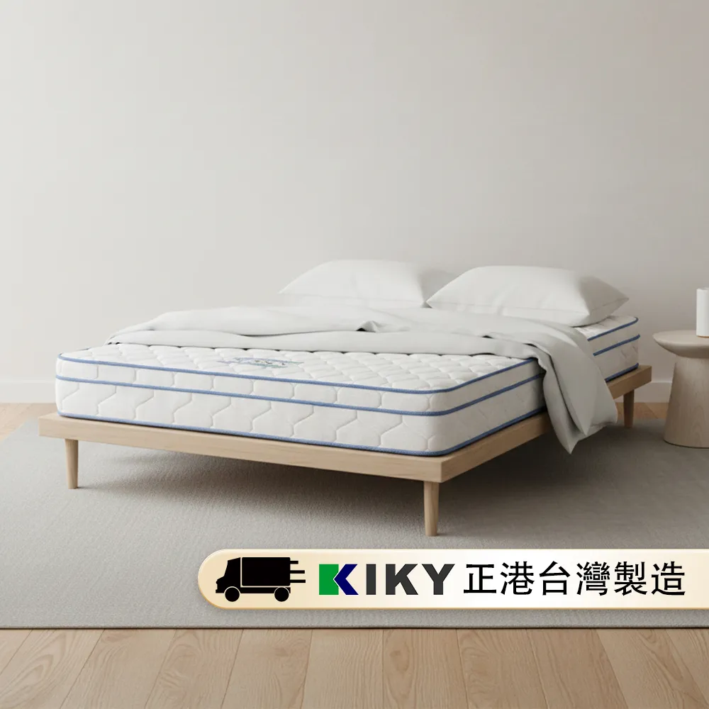 【KIKY】台灣製雙人3M防潑水乳膠蜂巢式獨立筒床墊5x6.2尺x23cm