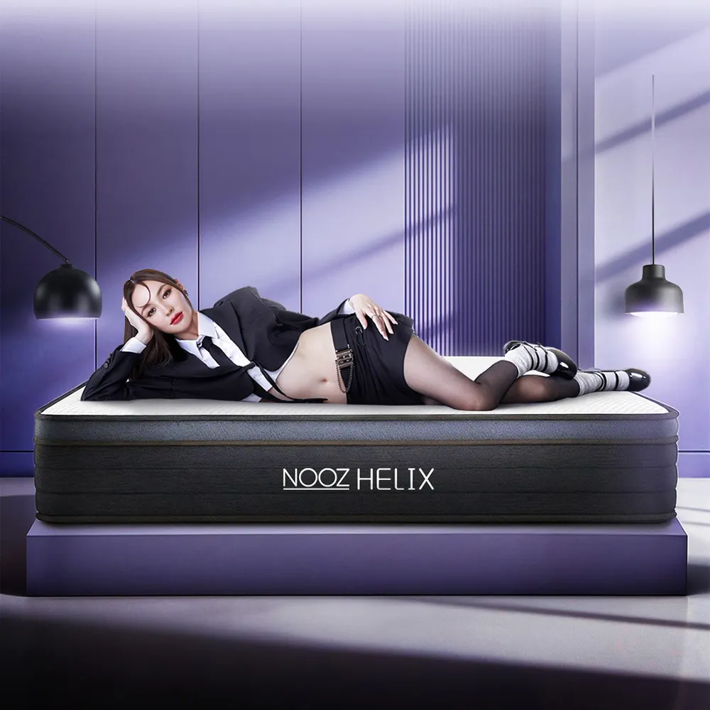 【Lunio】雙人特大乳膠獨立筒床墊6尺x7尺x24cm-Nooz Helix