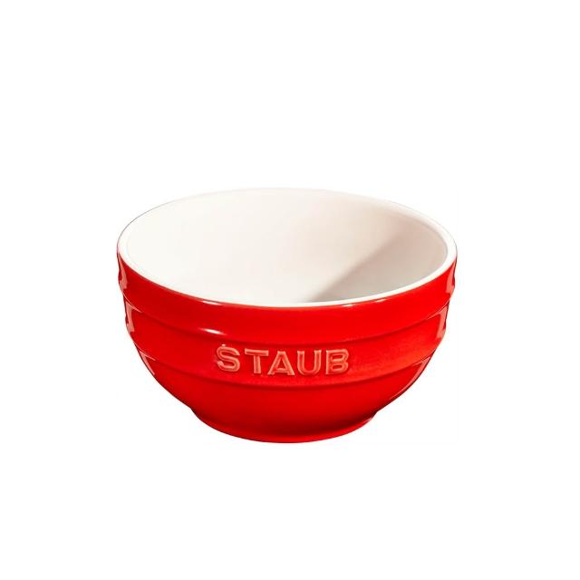 【STAUB】圓形陶瓷碗餐碗14cm-櫻桃紅/0.7L(德國雙人牌集團官方直營)