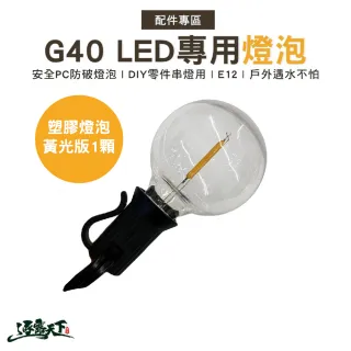 【逐露天下】G40 塑膠燈泡 黃光版 一顆 燈泡 露營燈 氣氛燈 串燈