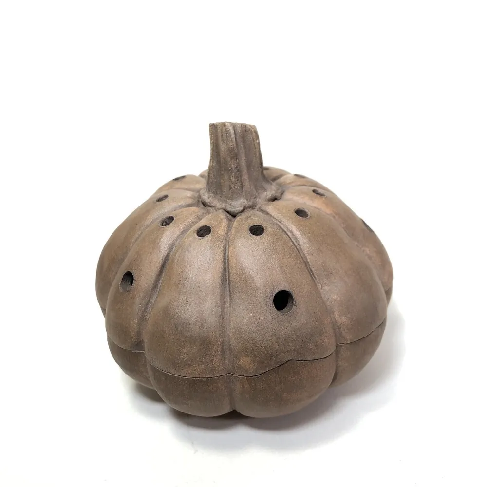 【創藝工坊】大南瓜香爐(陶藝作品 南瓜 全手工 香爐 品茗生活陶)