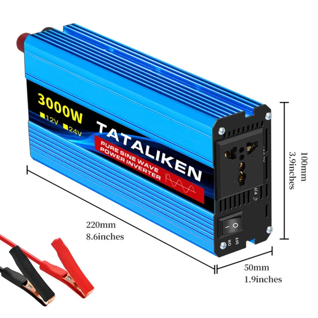 【RTAKO】純正弦波逆變器 車載逆變器 12v24v轉110v 1200w大功率 房車太陽能電源轉換器 KQ