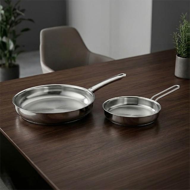 【WMF】大+小超值組★Profi Pfannen不鏽鋼煎鍋28cm+Mini不鏽鋼平煎鍋18cm