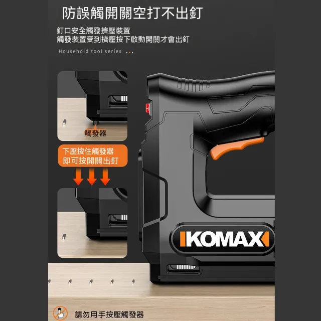 電動碼釘槍 鋰電木工釘槍 充電無線打釘器 氣釘射釘 專用直釘家用 1300mA直釘門釘/一鍵出釘