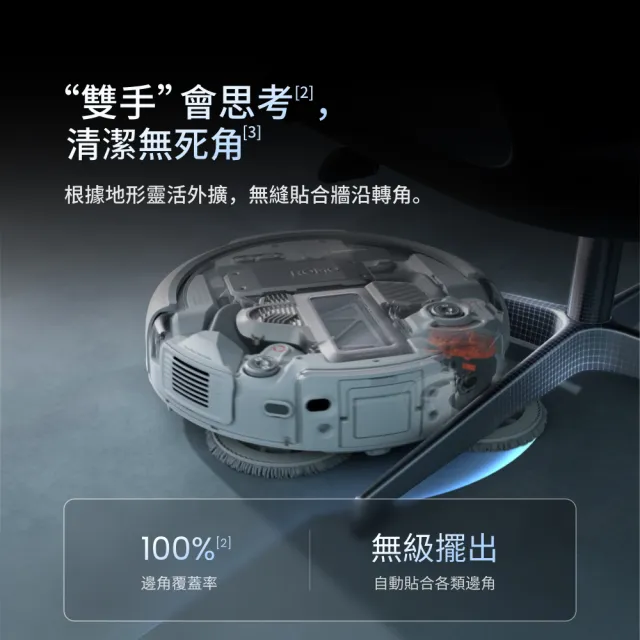 【DJI】mo獨家!熱銷突破500萬!ROMO P旗艦掃地機-水箱版(無人機同款避障/25000pa大吸力/熱水洗烘)