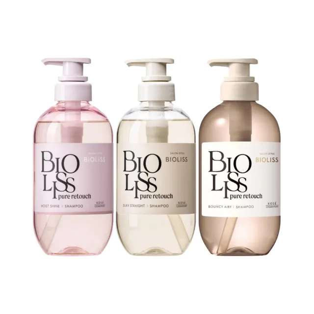【KOSE BIOLISS 】BIOLISS PURE系列洗髮乳 480ml 2入組 (修護 柔順 抗靜電 耐潮濕 豐盈蓬鬆)