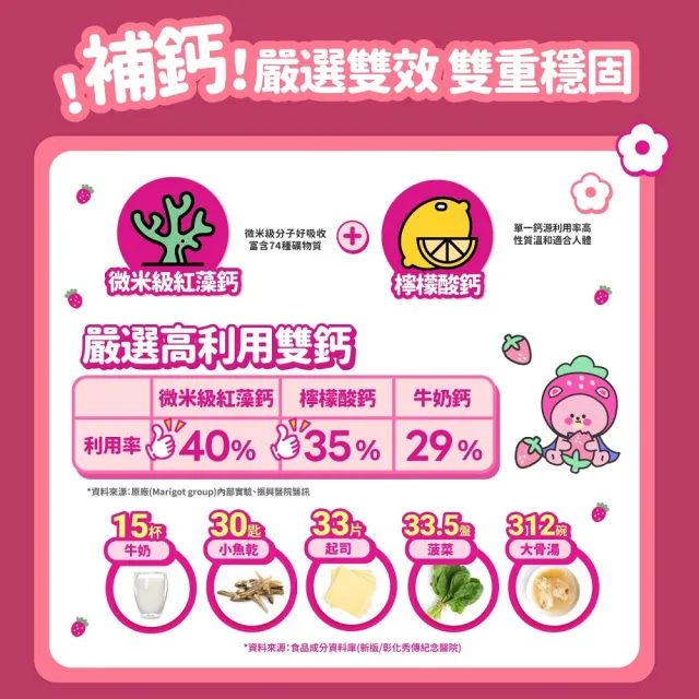 【EatBLISS 益比喜】買1送1 寶倍成長高鈣凍-草莓優格口味(15入 海藻鈣 精氨酸 兒童鈣 鈣鎂DK 成長鈣)
