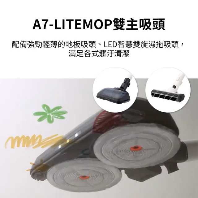 【LG 樂金】換季抗敏超值組!超淨化大白空氣清淨機xA9 Air濕拖無線吸塵器?(AS601HWG0+A7-LITEMOP/momo獨家)