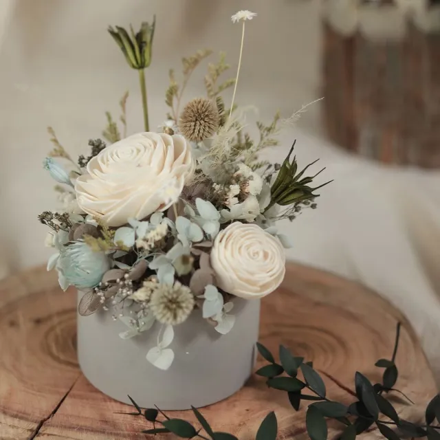 【The Forest 癒森林】神奈川花園森林擴香花禮贈5ml香氛油(永生花/盆花/送禮自用/開幕升遷生日/居家擺飾)