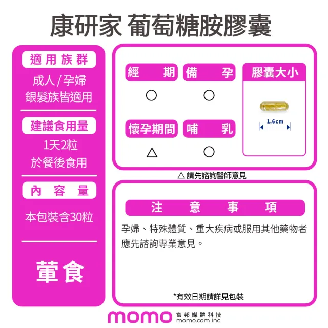 【桂格康研家】UC-II葡萄糖胺膠囊30粒x4盒_共120粒(美國專利uc2+葡萄糖胺+龜鹿雙寶)