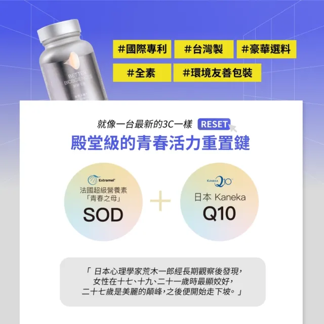 【好好生醫】太空人維他命60顆/盒（父親節限時優惠、國際專利青春 SOD、日本輔酶Q10 酵母B群）