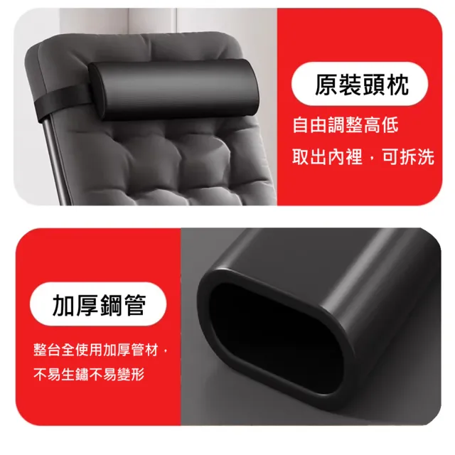 【HTGC】零重力躺椅#83CM 附枕頭、珍珠棉墊、杯架/加粗雙方管/金屬卡扣(摺疊椅/躺椅/折疊床/休閒椅)