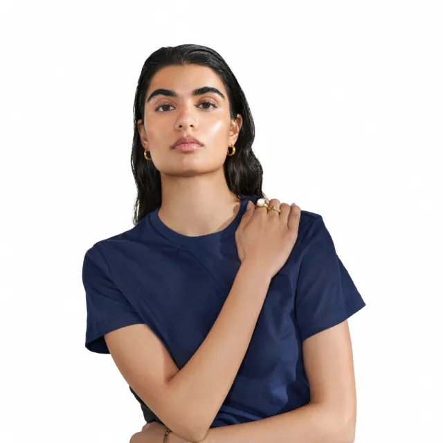 【Bread & Boxers】Crew-Neck Cotton 純有機棉女用圓領Ｔ- 海軍藍