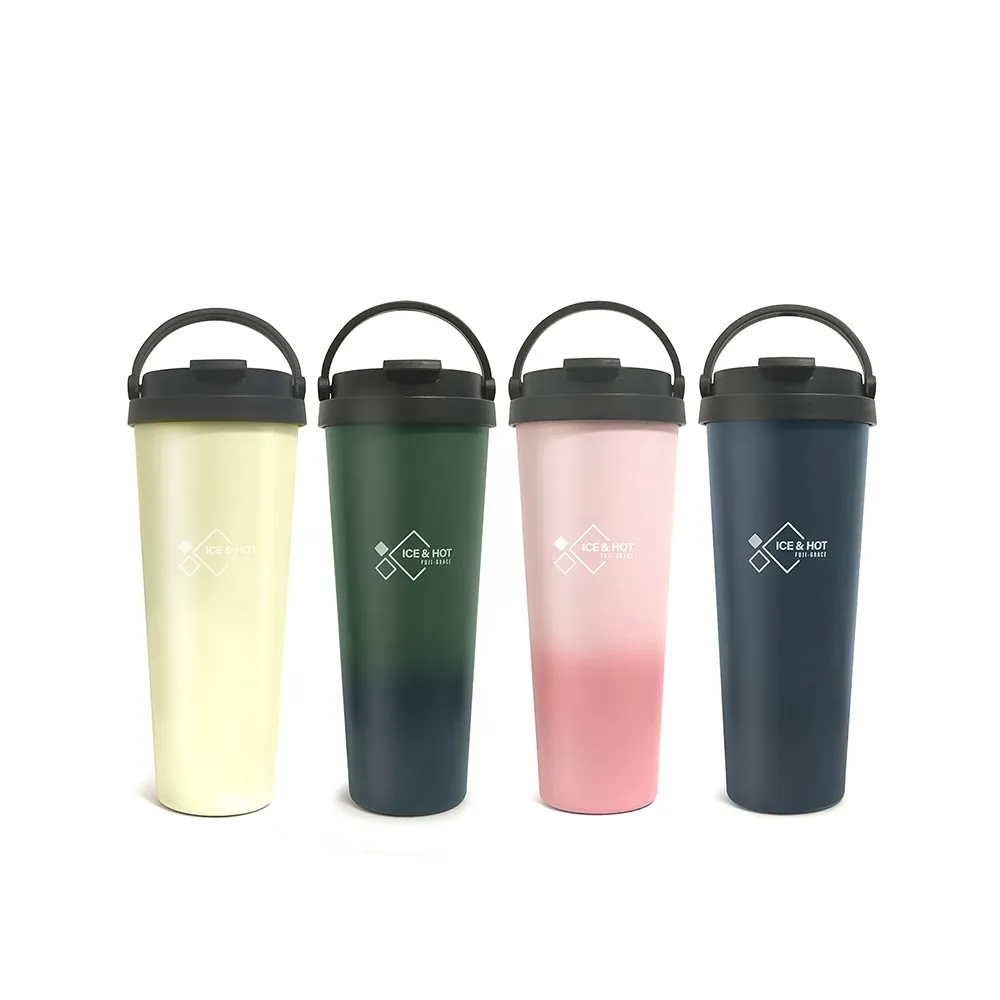 【FUJI-GRACE 日本富士雅麗】買1送1_陶瓷噴層手提保溫杯700ml(FJ-934*2)(保溫瓶)