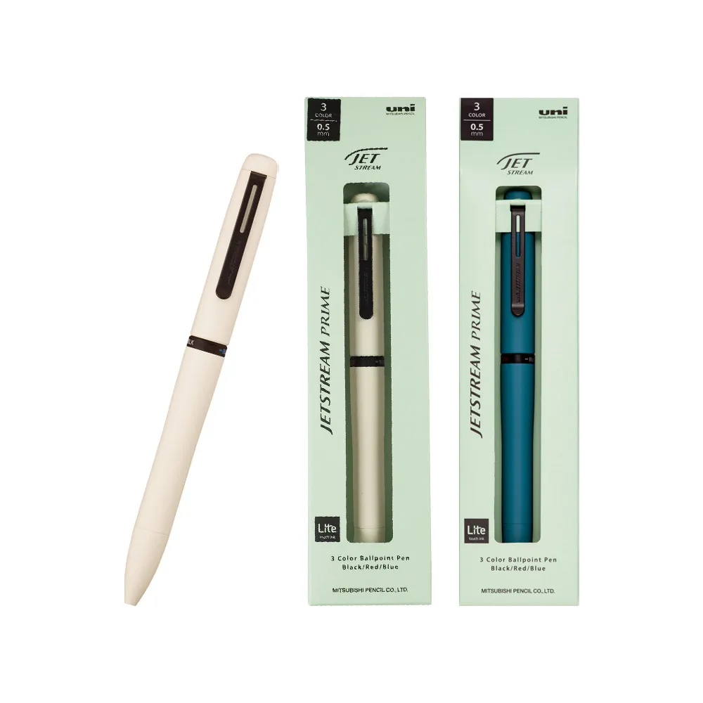 【uni】JETSTREAM PRIME 陶瓷觸感 旋轉換色輕盈感多機能溜溜筆 SXE3-LPR (0.5mm)