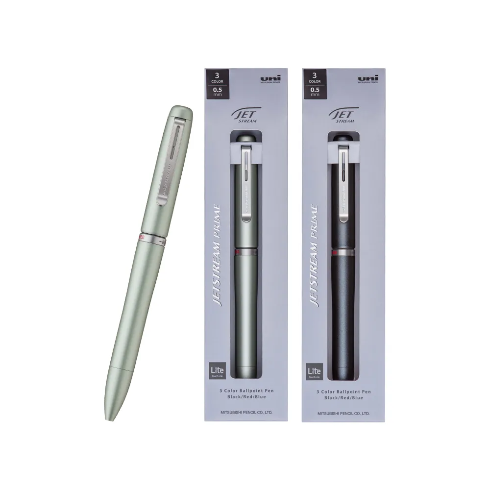 【uni】JETSTREAM PRIME 金屬筆桿 旋轉換色輕盈感多機能溜溜筆 SXE3-LPRQ (0.5mm)