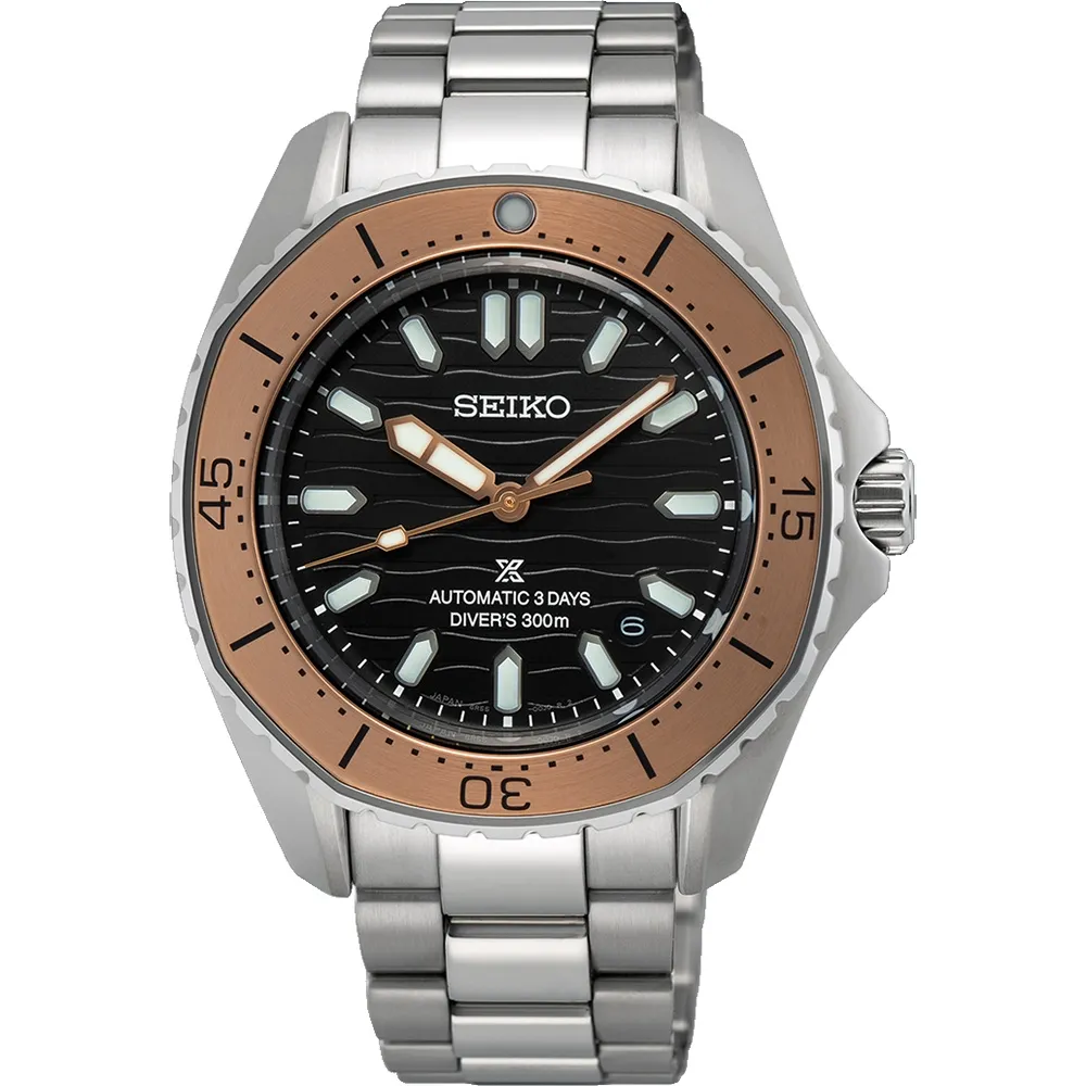 【SEIKO 精工】黑標商品 度假系列 多邊形300米潛水錶 機械錶(6R55-00J0N)