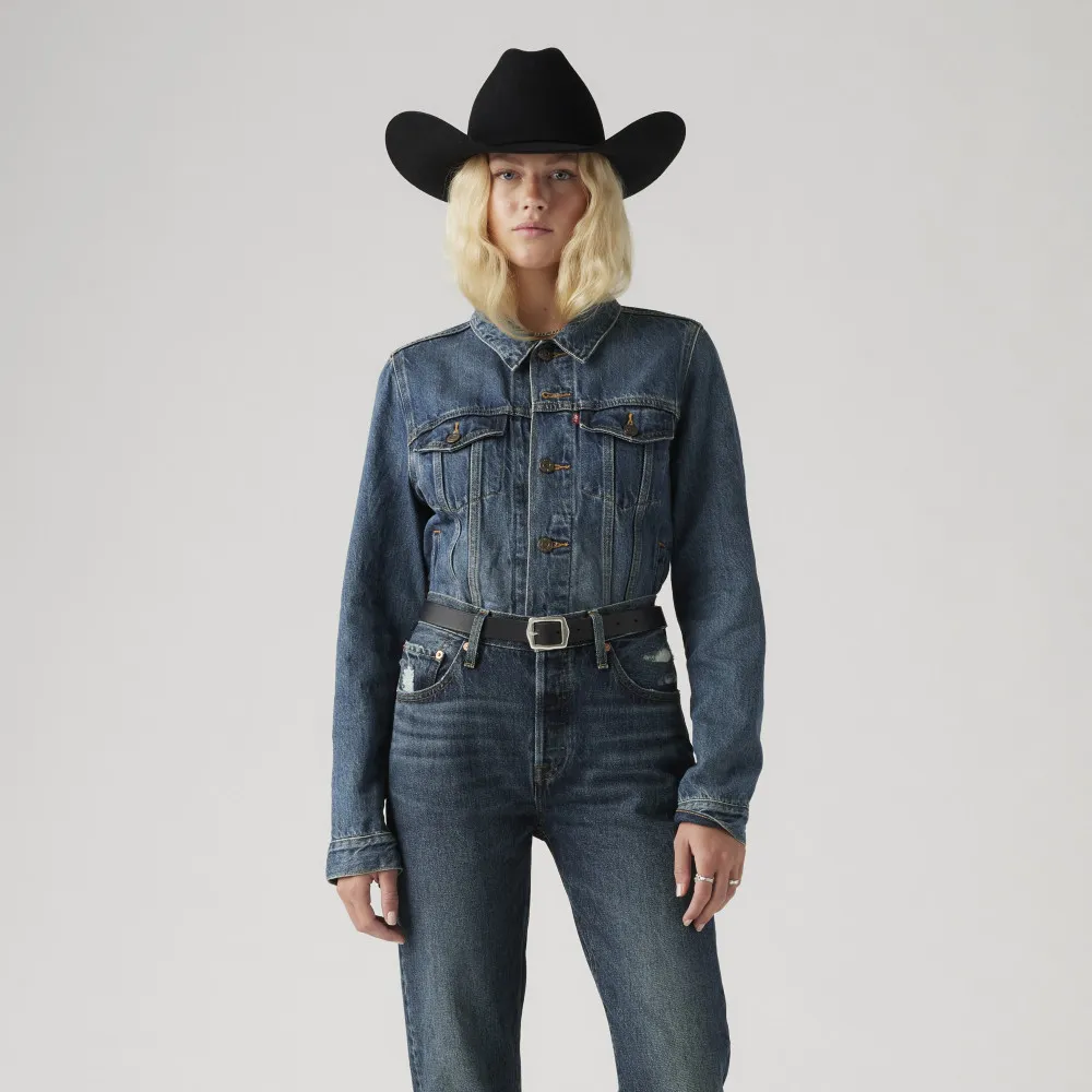 【LEVIS】女款 牛仔外套/Original經典修身版型/精工深藍染水洗/天絲棉 熱賣單品