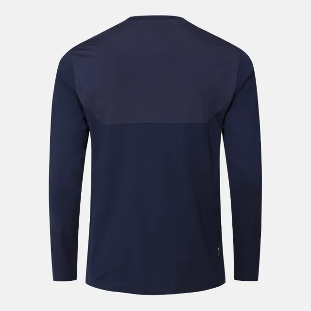 【DESCENTE】長袖上衣 男 快排 [TOUGH LIGHT] REGULAR FIT LONG SLEEVE T-SHIRT 藍 SR321TTL72-DDNV
