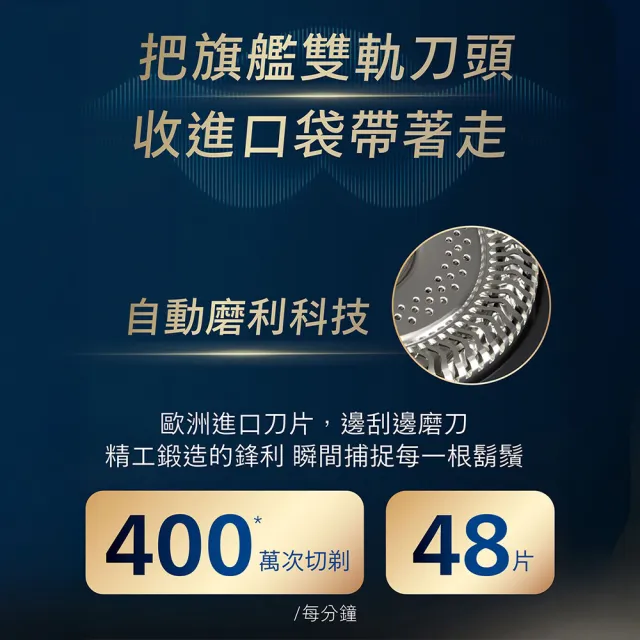 【Philips 飛利浦】RQ903/06 旗艦攜帶式電鬍刀 周杰倫同款(買1送1-贈原廠刀頭SH91/全機水洗/官方直營)