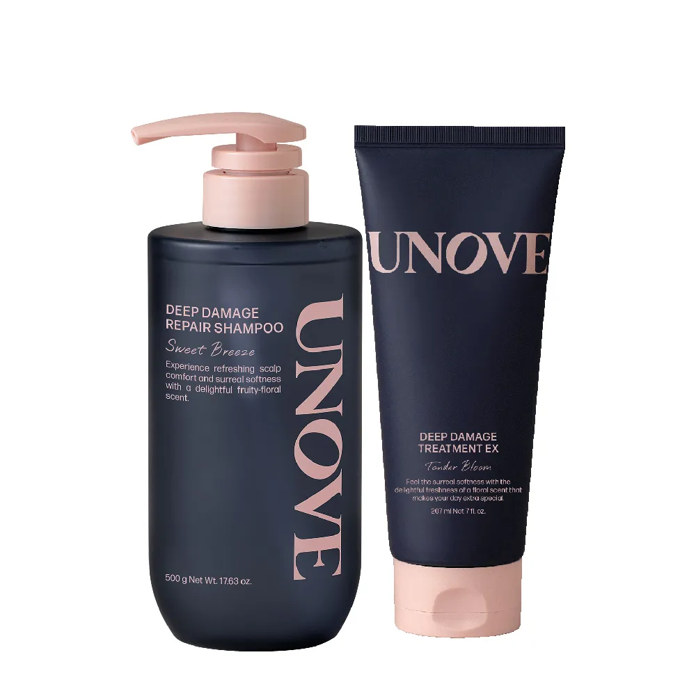 【UNOVE】柔諾伊 角蛋白洗護2入組(角蛋白修護洗髮精500ml/角蛋白修護髮膜207ml)
