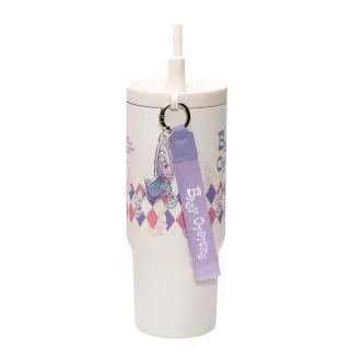 【Beast Kingdom 野獸國】迪士尼 牡蠣寶寶 粉紫款 隨行保溫杯 770ml (附吊飾)
