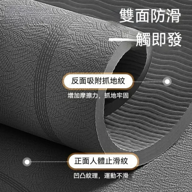 匠俱 重訓地墊 200x100cm厚12mm 高彈瑜伽墊 健身墊 家用訓練防滑墊 加厚tpe環保無味 運動鍛煉地墊