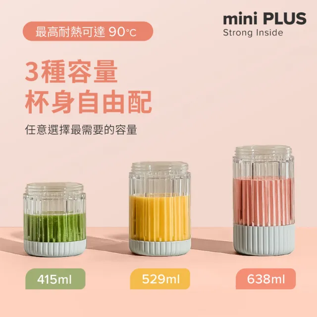 【BEAST】美國NO.1「超值大全配組」《mini PLUS｜小野獸》破壁x調理x戶外｜全營養萃取戶動能量調理果汁機