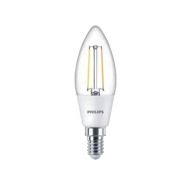 【Philips 飛利浦】3W LED仿鎢絲蠟燭燈10入組(黃光)