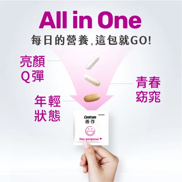 【CENTRUM 善存】任選-我的每日營養 成人男/女性專屬隨身包 2入組(20包入/盒)