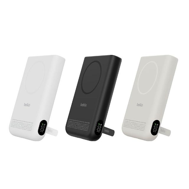 【BELKIN】UltraCharge Pro Qi2 25W 磁吸無線行動電源_10000mAH_38.7Wh_配磁吸環及支架(BPD014)